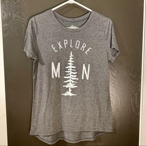 Explore MN Graphic T, Women's L, Gray
